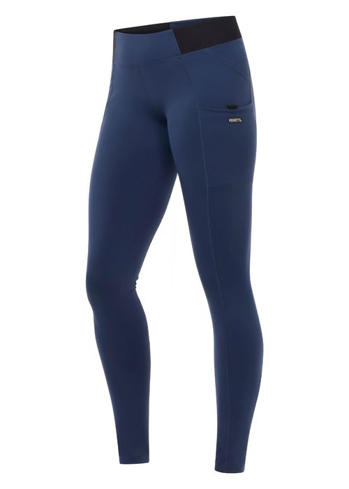 OVERSTOCK: Kerrits Women's Solutions Pocket Activewear Utility Tights - Medium - Stormy Blue