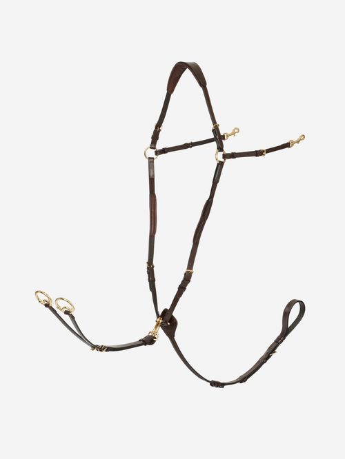 LeMieux Breastplate w/Martingale Attachment - Havana/Brass