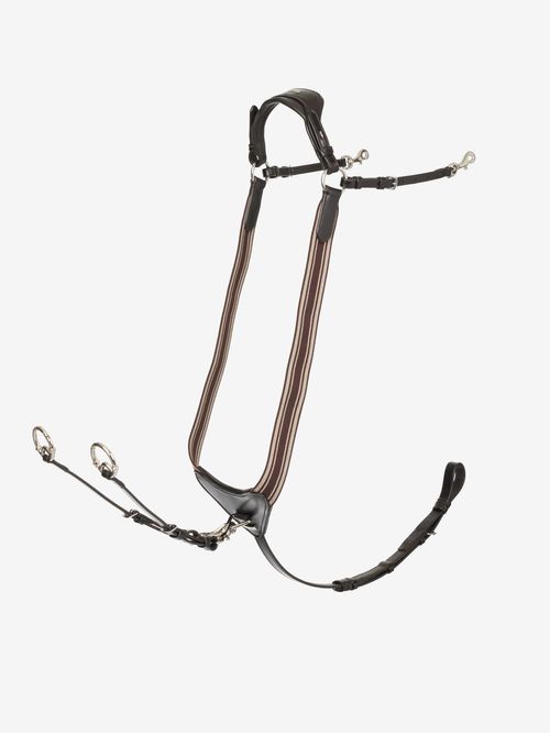 LeMieux Arika Elasticated Breastplate - Brown/Silver