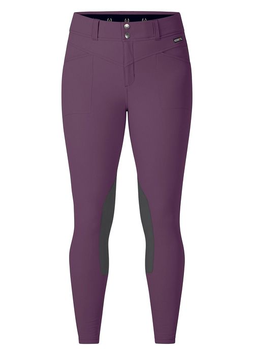 SALE RACK: Kerrits Women's Crossover II Knee Patch Breeches - Large - Velvet Plum