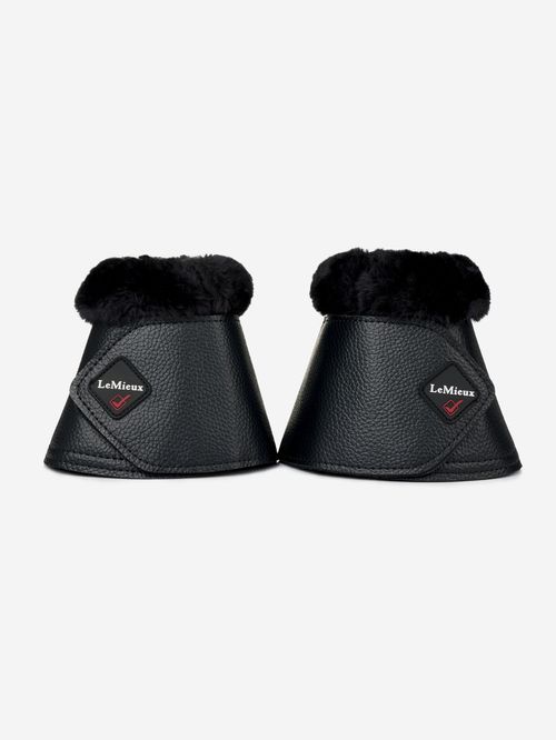 LeMieux Fleece Wrapround Over Reach Boots - Black