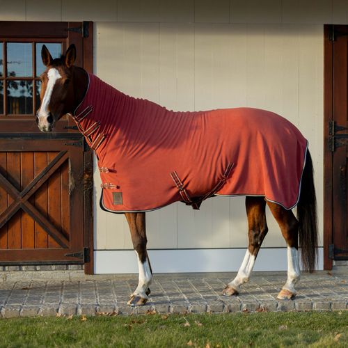 Equinavia Norse Fleece Full Neck Cooler - Chili Oil Red