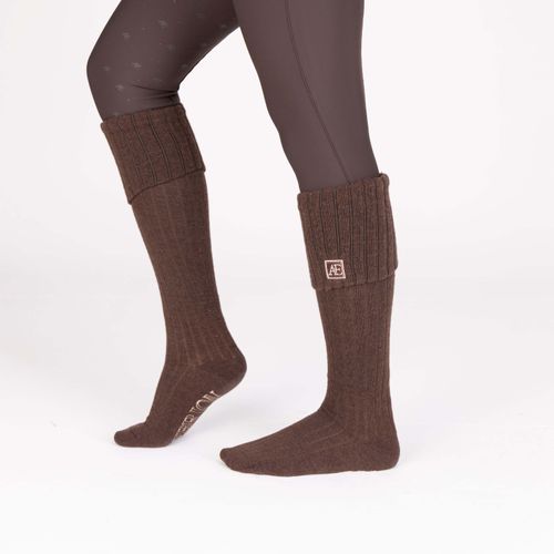 Shires Aubrion Equestrian Knit Boot Socks - Espresso
