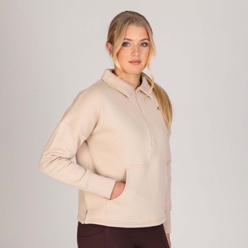 Shires Aubrion Women's Quarter Zip Sweater - Oat