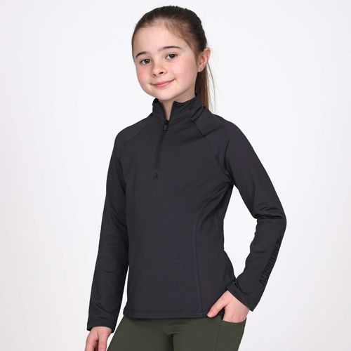 Shires Aubrion Kids' React Winter Base Layer - Charcoal