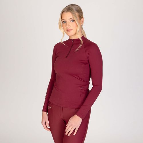 Shires Aubrion Women's Winter Long Sleeve Base Layer - Port