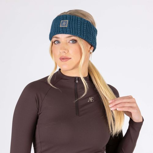 Shires Aubrion Equestrian Knit Headband - Estate Blue