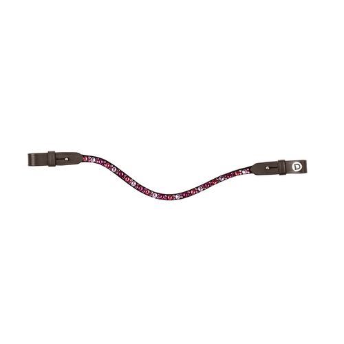 Dublin Ombre Diamante Browband - Pink/Brown