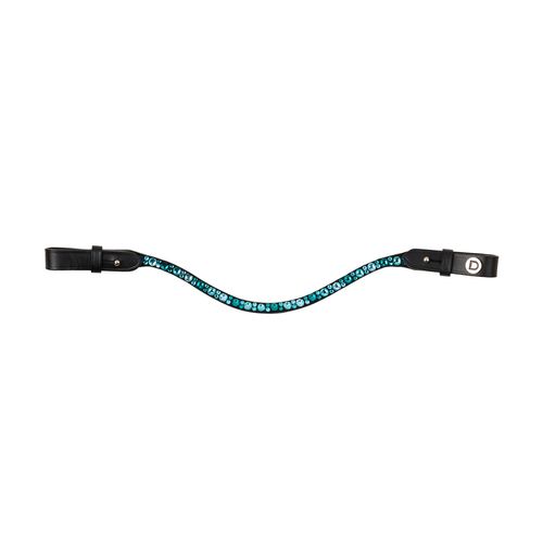 Dublin Ombre Diamante Browband - Aqua/Black