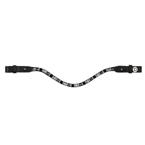 Dublin Ombre Diamante Browband - Black/Black
