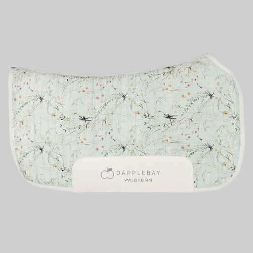 Dapplebay Western Saddle Pad - Teal Dragonfly Meadow