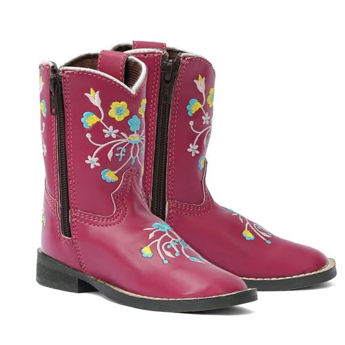 TuffRider Kids' Toddler Floral Cowgirl Western Boots - Hot Pink
