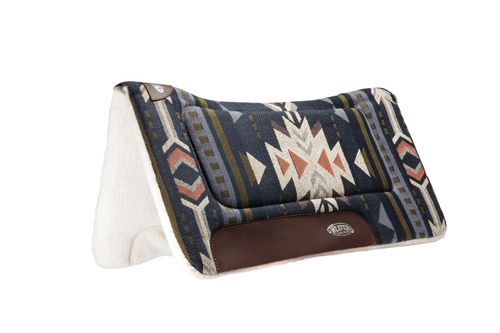 BARN BUSTER: Weaver All Purpose Fleece Contour Saddle Pad - 32in x 32in - Navy/Off White
