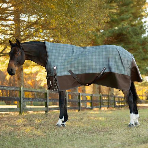 Equinavia Arktis Extended Neck Heavy Weight Turnout Blanket 300g - Dark Brown/Thyme