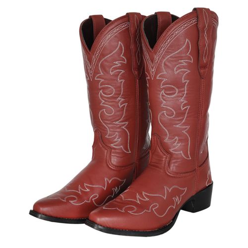 TuffRider Women's Snip Toe Paris Embroidered Western Boots - Wine