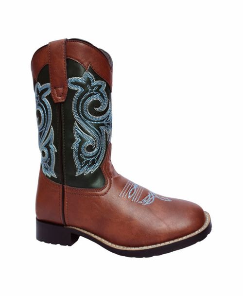 TuffRider Kids' Assateague Island Rounded Toe Western Boots - Brown