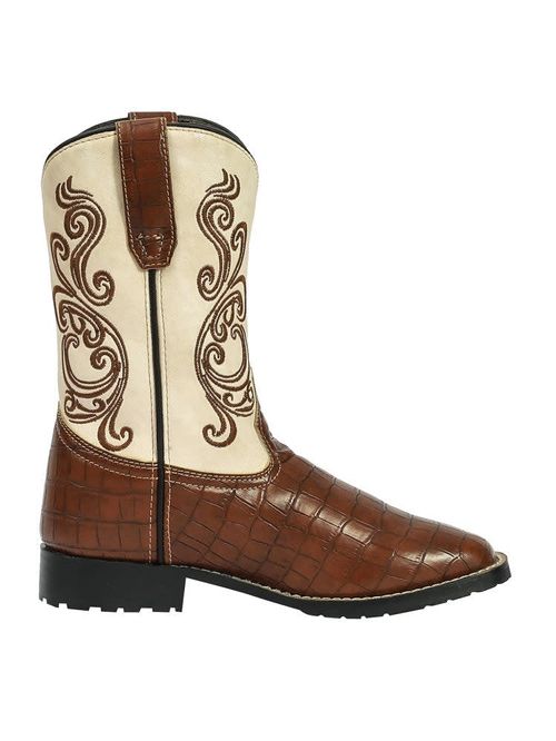 TuffRider Kids' Youth Shenandoah Rounded Toe Western Boots - Brown