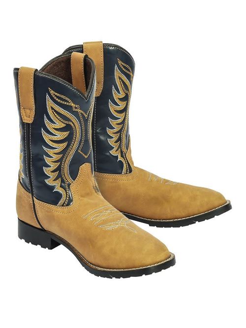 TuffRider Kids' Youth Lassen Rounded Toe Western Boots - Tan
