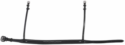 BARN BUSTER: Henri de Rivel Pro Wide Padded Raised Fancy Stitched Noseband For Mono Crown Bridle - Horse - Black
