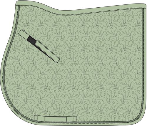 SALE RACK: Horze Free Form Dressage Saddle Pad - Horse - Celadon Green