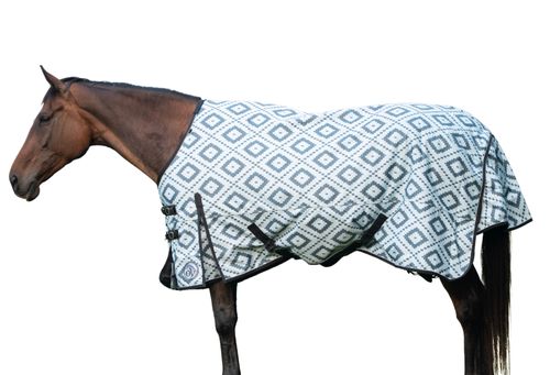 Ovation 1200D Turnout Blanket 180g - Smoke Blue Geo