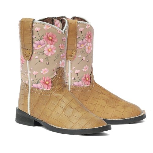 TuffRider Kids' Toddler Dunes Square Toe Western Boots - Tan