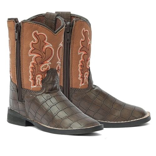 TuffRider Kids' Toddler Grand Teton Square Toe Western Boots - Brown