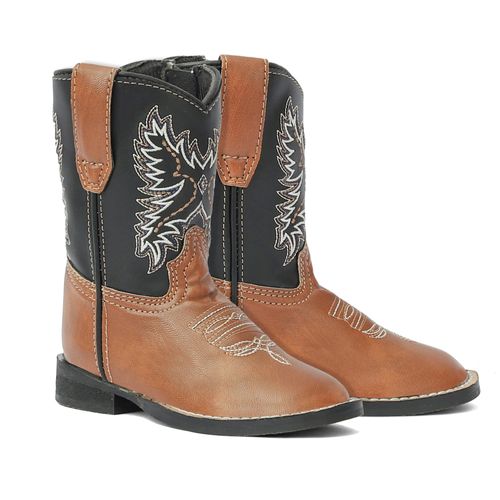 TuffRider Kids' Toddler Olympic Square Toe Western Boots - Tan
