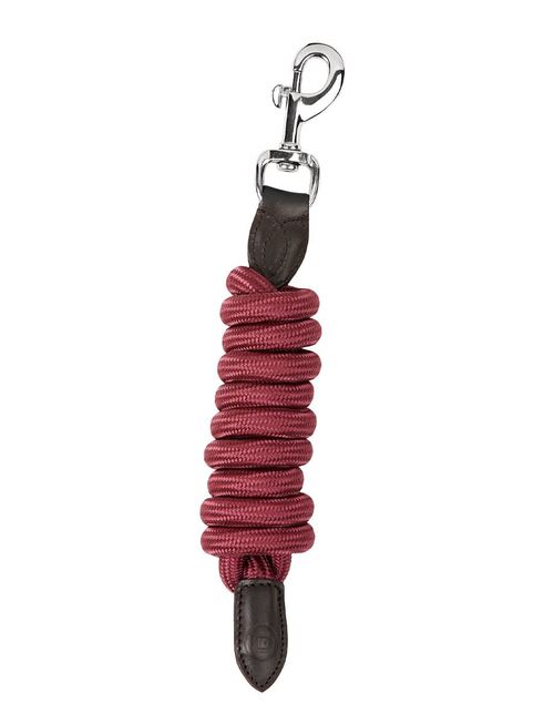 Dublin Leather Rope Lead - Burgundy/Brown
