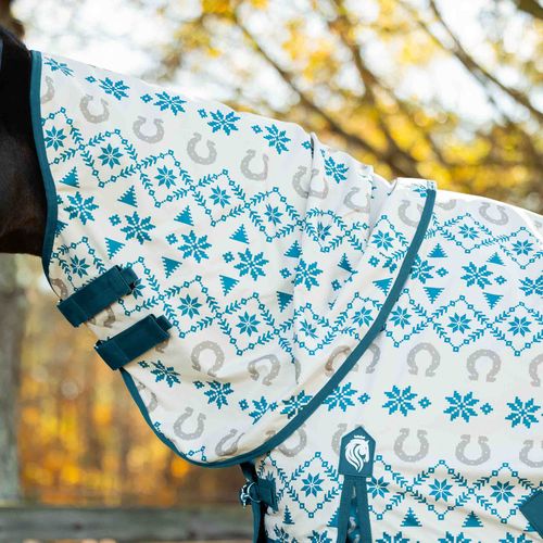 Equinavia Norse Turnout Neck Cover No Fill - Lyons Blue/Vanilla Cream