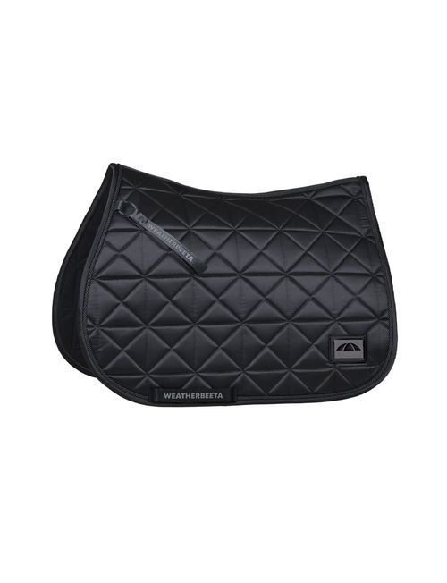 Weatherbeeta Satin Pro Air-Tec Euro Jump Shaped Saddle Pad - Black