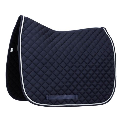 Equinavia Voss Dressage Saddle Pad and Bonnet Set - Navy/Light Gray