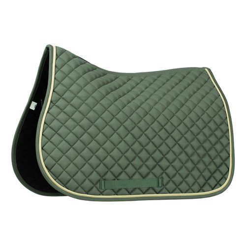 Equinavia Voss All Purpose Saddle Pad and Bonnet Set - Thyme/Vanilla Cream
