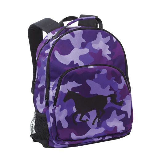 Tek Trek Camo with Galloping Horse Backpack - Purple