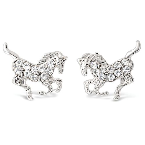 Kelley and Company Galloping Horse Earrings - Clear