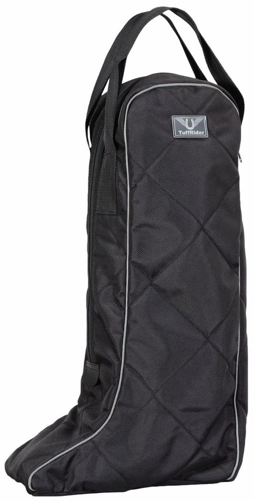 TuffRider Classic Equestrian Boot Bag - Black/Silver