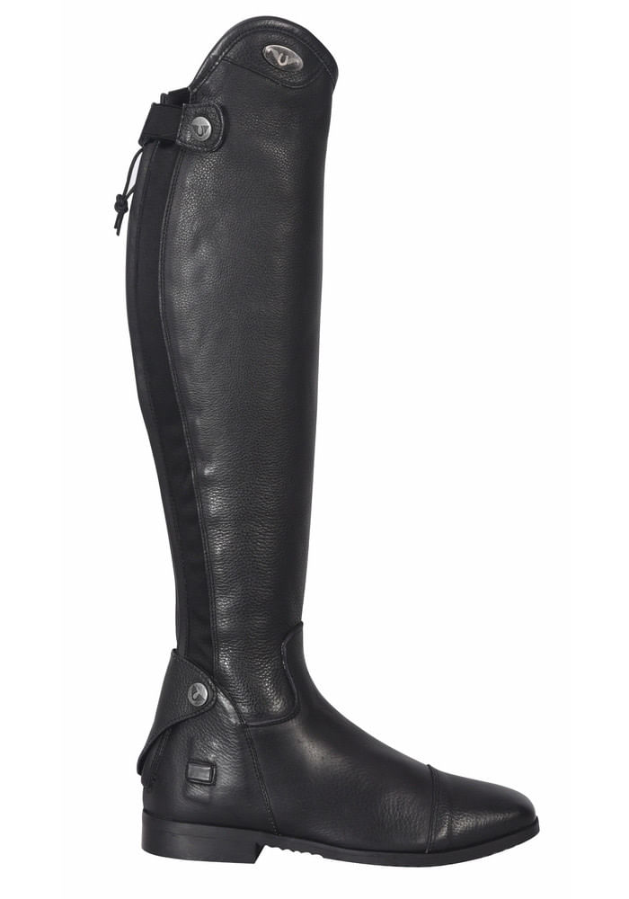 TuffRider Women's Wellesley Back Zip Leather Paddock Boots 65 Black 