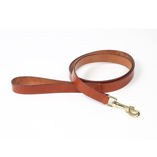 Digby & Fox Flat Leather Dog Lead - Tan