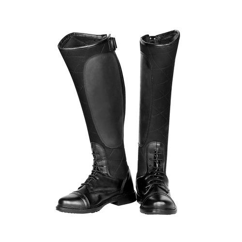TuffRider Women's Alpine Quilted Field Boots in Synthetic Leather - Black