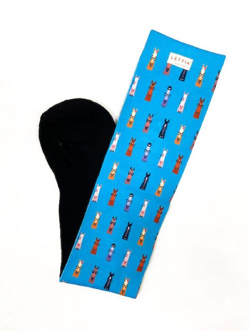 Lettia Women's Padded Boot Socks - Hipster Horses