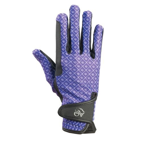 Ovation Cool Rider Gloves - Grape Horseshoes