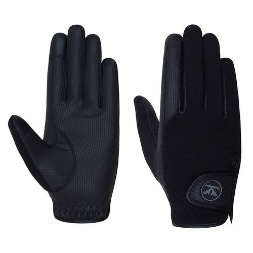 TuffRider Fleece Back Smart Riding Gloves - Black