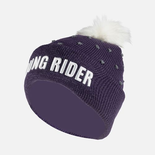 Horze Kids' Terry Reflective Knitted Hat - Plum Perfect