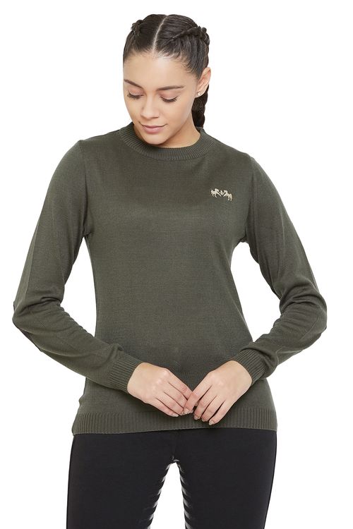 Equine Couture Women's Icelandic Sweater - Olive