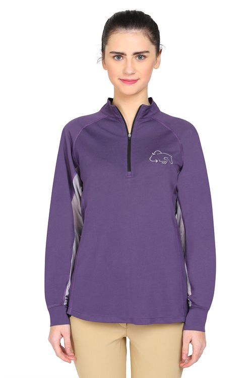 TuffRider Women's EcoRider Denali Sport Shirt - Purple Plum/Grey