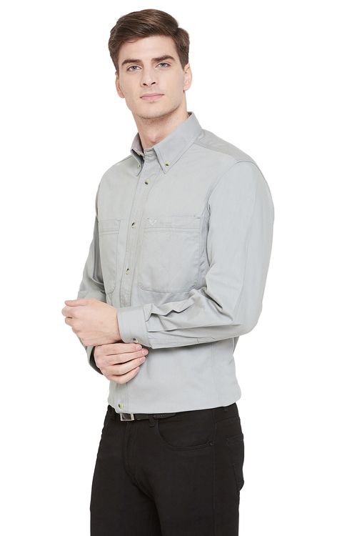 TuffRider Men's Voltage Work Shirt - Light Grey