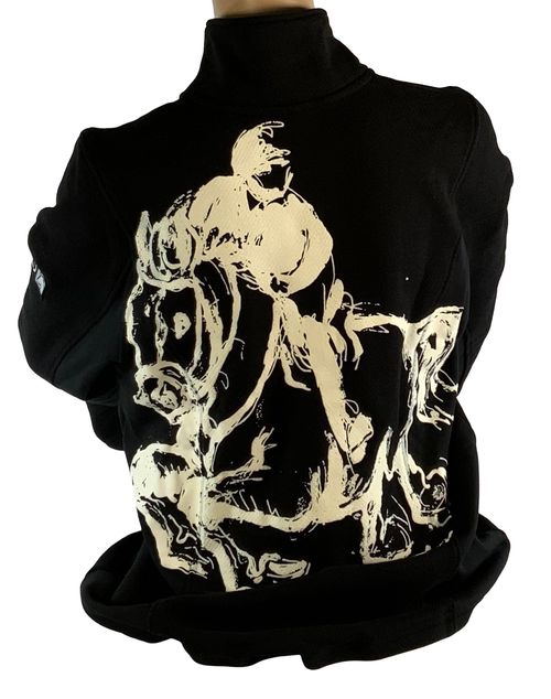 Animals to Wear "One More" 1/4 Zip Sweatshirt - Black