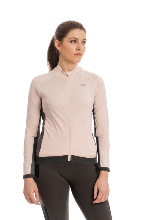 Horseware Women's Lana Technical Full Zip Top - Rosewater/Charcoal