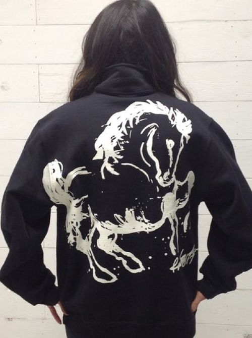 Animals to Wear "Boss" 1/4 Zip Sweatshirt - Black