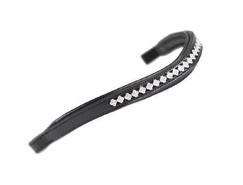 Shires Aviemore Flower Diamante Browband - Havana